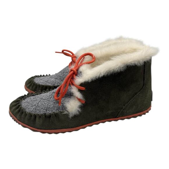Sorel Out N About Moc Boots Slippers Women's 9.5 Green Gray - Picture 4 of 10
